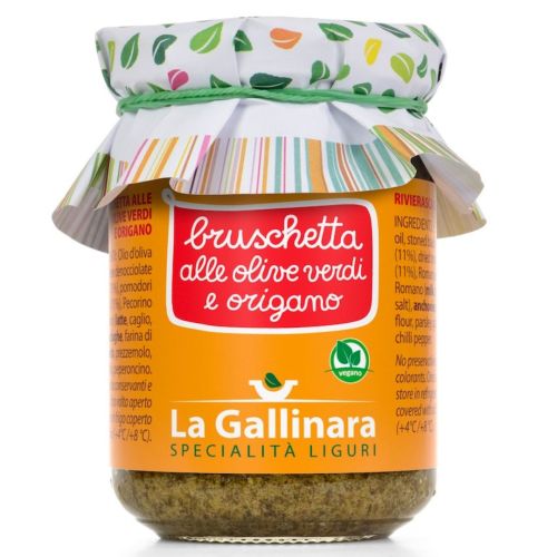 Bruschetta alle olive verdi e origano